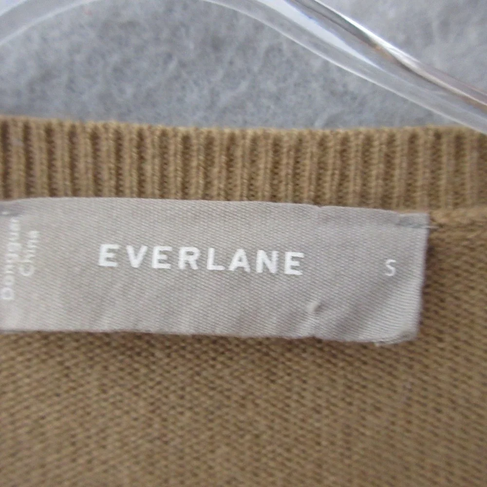 Everlane Sweater Small Camel Cashmere Crewneck Minimalist Quiet‎ Luxury Neutral